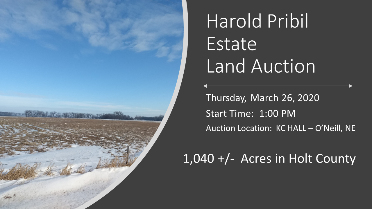 Harold Pribil Estate Land Auction